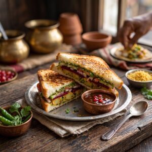 Masala Toast Sandwich